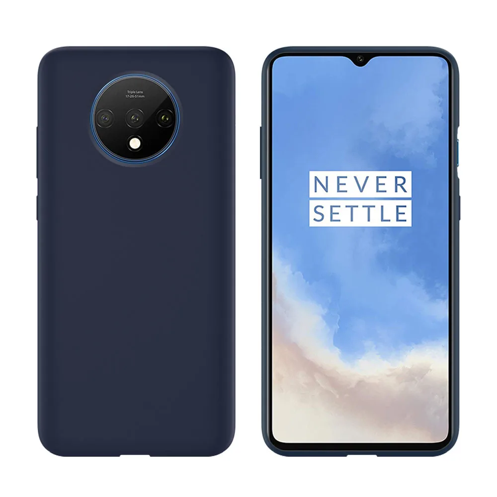 Для Oneplus 7T чехол для OnePlus 6t 6 мягкий жидкий силиконовый чехол для Oneplus 7 7T Pro ультратонкий противоударный полный защитный чехол - Цвет: dark blue