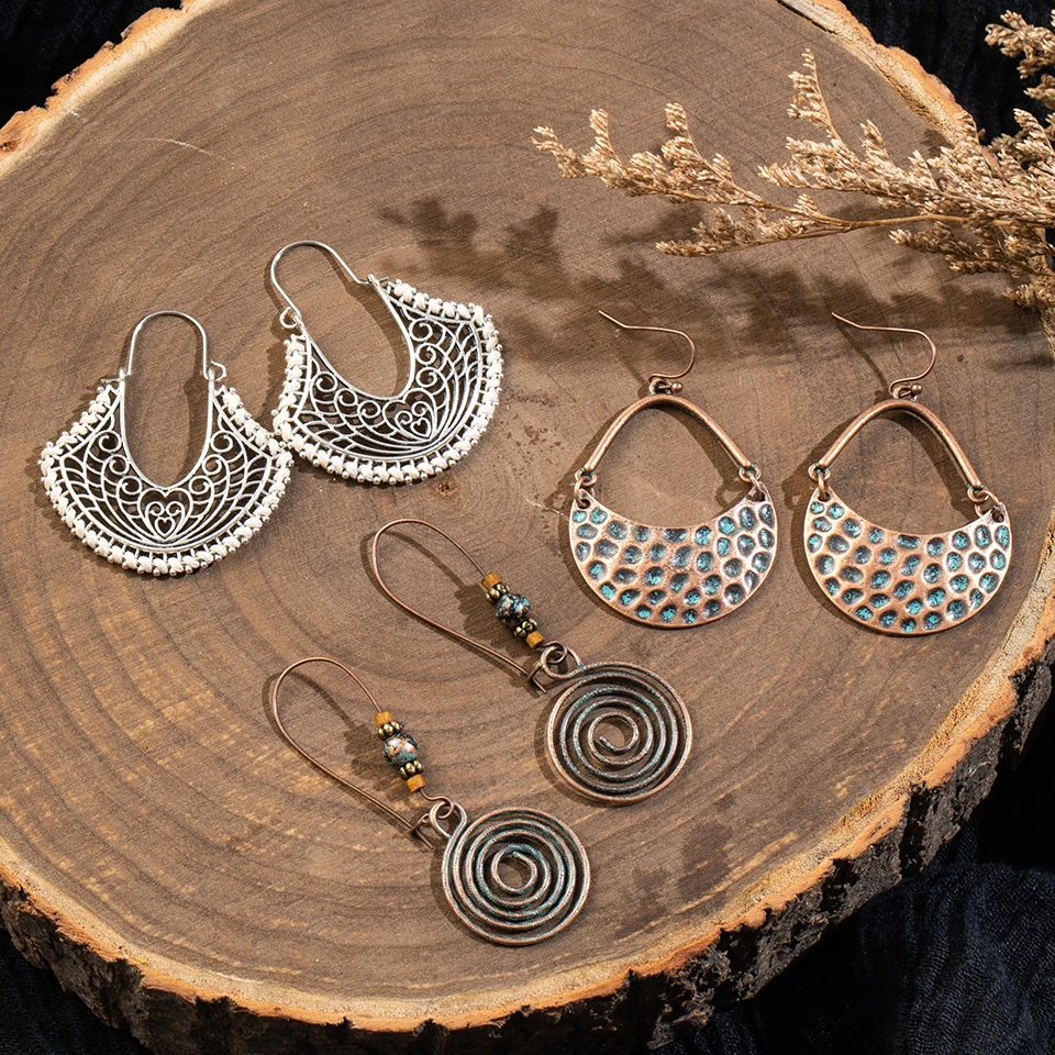 3 пар/компл. Винтаж богемный в этническом стиле серьги с болтающимися частями для