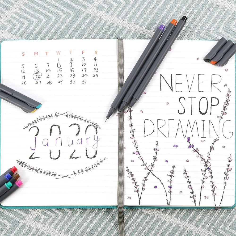 10 цветов тонкая грань набор ручек для рисования 0 38 мм тонко пишущие маркер