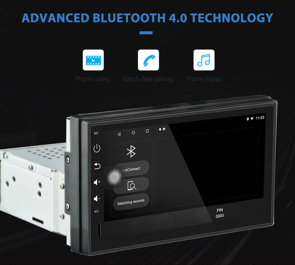 Android 8,1 Bluetooth Автомобильный MP5 плеер стерео аудио FM Авто Радио " автомобильный мультимедийный плеер gps навигация WiFi с входом для задней камеры
