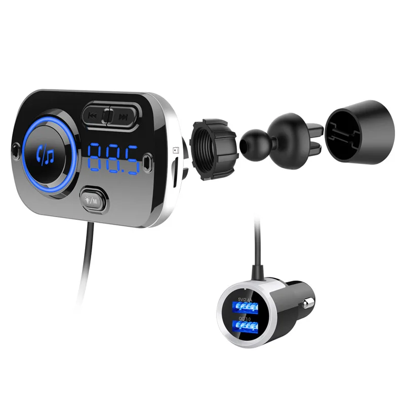 Fm-передатчик JaJaBor FM модулятор беспроводной A2DP MP3 AUX аудио музыкальный