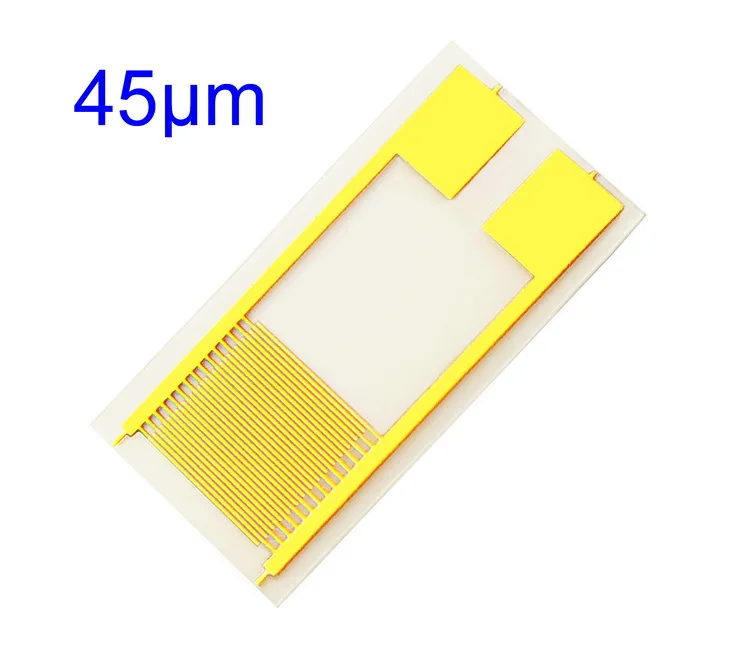 

45 Micron Flexible Interdigital Electrode PET Capacitor Array Gas Humidity Medical Sensor Chip IDE