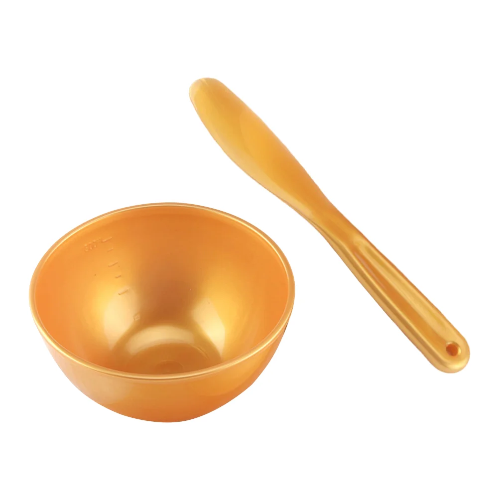 

1 Set of Golden Mask Mixing Bowl Beauty Salon Use Mask Bowl Mask Spatula