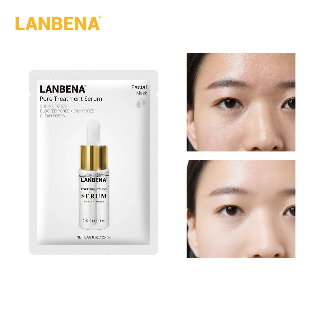 Сыворотка LANBENA для лечения пор маска лица глянцевая жирной кожи уход за кожей