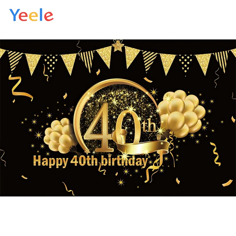 Фотофоны Yeele для студийной фотосъемки с изображением золотого воздушного шара