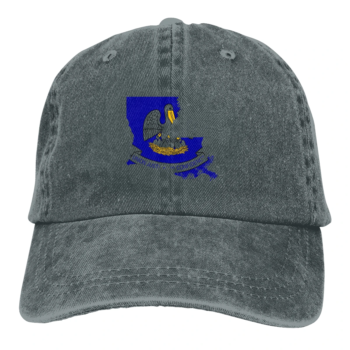 

Louisiana State Flag Map Hats For Men Women Fashionable Adjustable Baseball Cap Vintage Dad Hats
