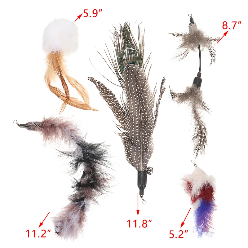 

Кота Дразнилка перо игрушка Кот забавные игры палочка-Дразнилка инструменты с 5 сменных головок для домашнее животное игрушки инструменты