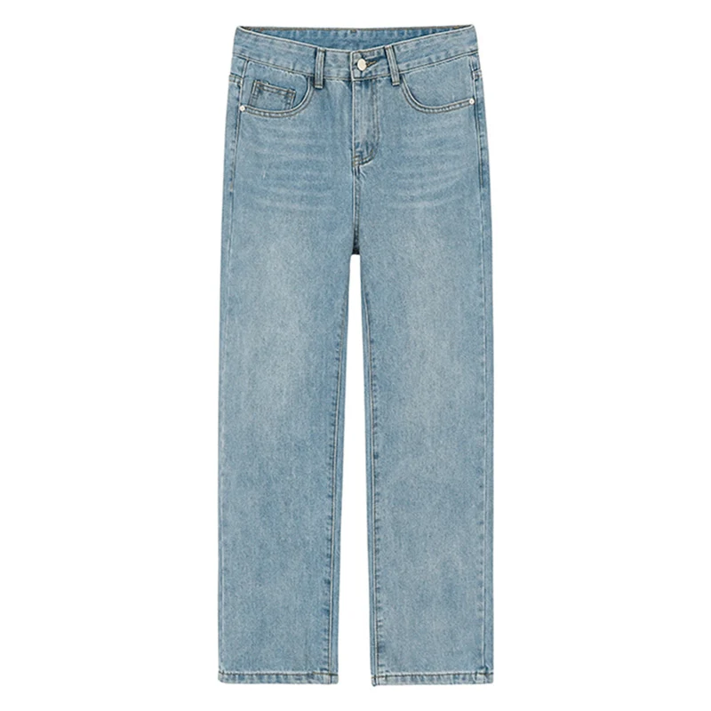 

IEFB 2021 Spring New Jeans Men's Tide Loose Straight Korean Style Trend Trousers Men's Denim Pants Loose Casual Bottoms 9Y5274
