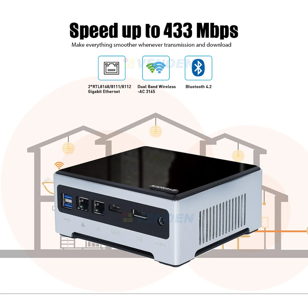 Настольный мини-компьютер Intel core i5 7300HQ i7 7820HK 7700HQ M.2 NVME SSD PCI E WIFI DP HDMI 4k тонкий клиент