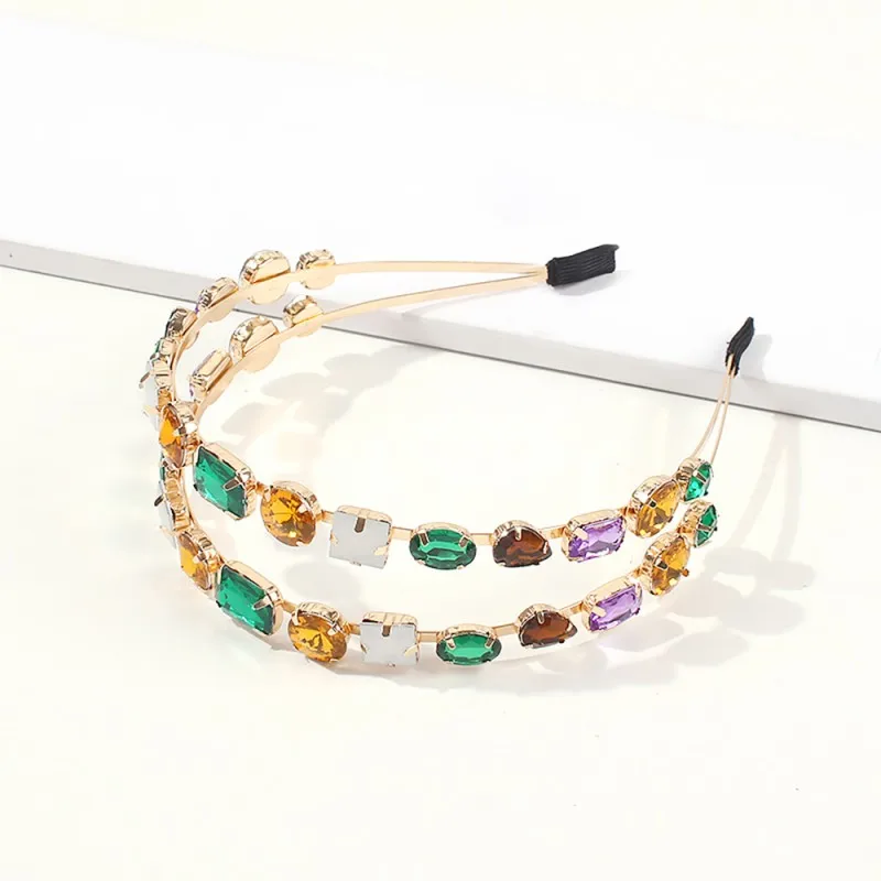 Повязка для волос ручной работы Lalynnly роскошная Двухуровневая свадебная повязка