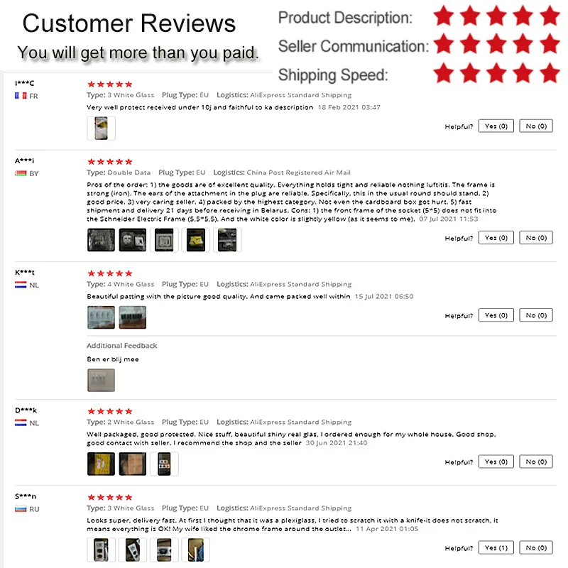 3-х кнопочный выключатель и европейская розетка настенная панель из хрустального