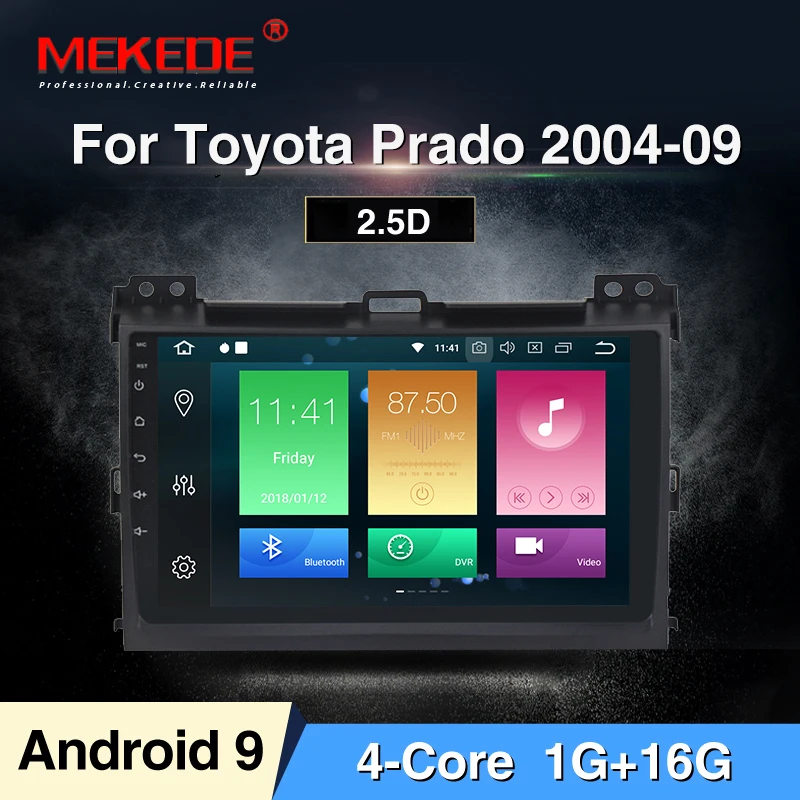 9853 HD Android 9,0 автомобильный DVD gps для Toyota Prado 120 2002-2009 Авторадио gps автомобильный Радио gps центральный мультимедийный в тире головное устройство - Цвет: 16G