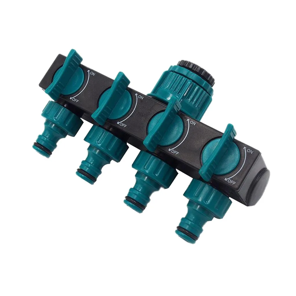 

Garden Hose Splitter 4 Way Plastic Tap Hose Connectors Water Distributor Gardening Tools And Equipment Ducha Jardin Exterior