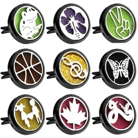 fashion bright black aroma car air freshener perfume locket stainless steel essential oil diffuser frog car clip pendant jewelry