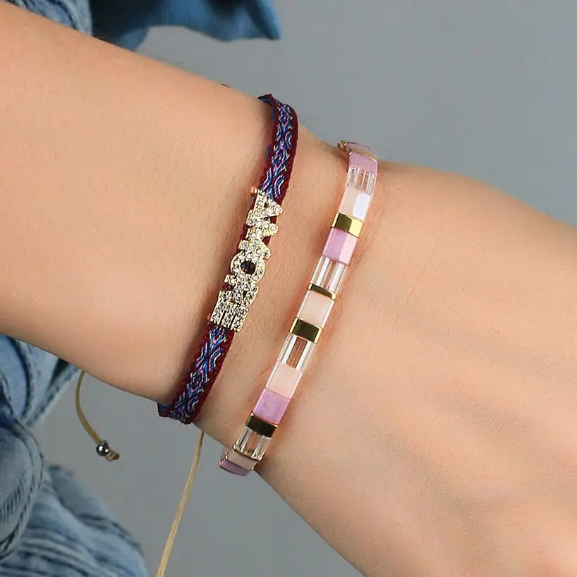 

KELITCH New 2022 Women TILA Beads Bracelet Handmade Stack Friends Stretch Bracelets Gift Pulseiras