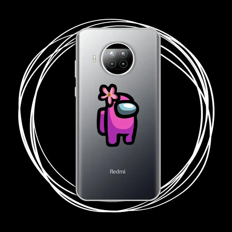 

Among Us Game Phone Case Transparent for xiaomi redmi note 8 9 9s 11 10t lite pro