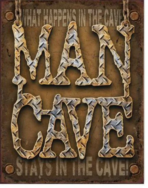 

WHAT HAPPENS MAN CAVE Pub Retro Garage Tin Metal Sign Man Cave Bar