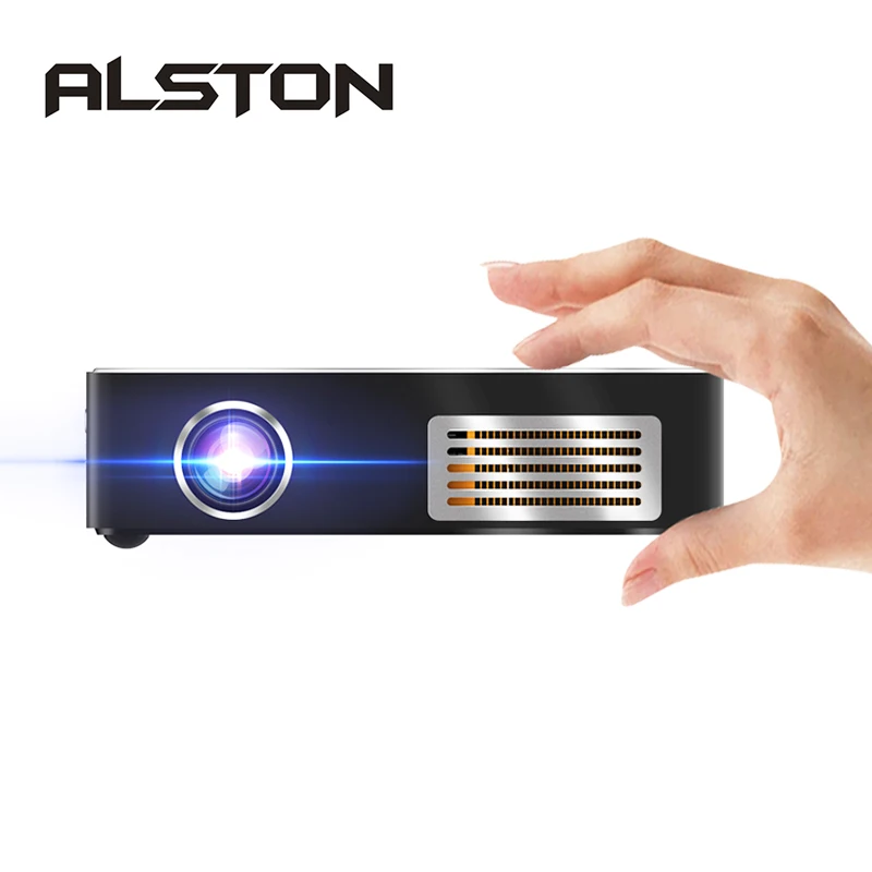 Алстон C9 плюс 4K Портативный мини-dlp проектор Android 7,1 Wi-Fi Bluetooth умная сенсорная панель проектор LED Главная Кино Бимер