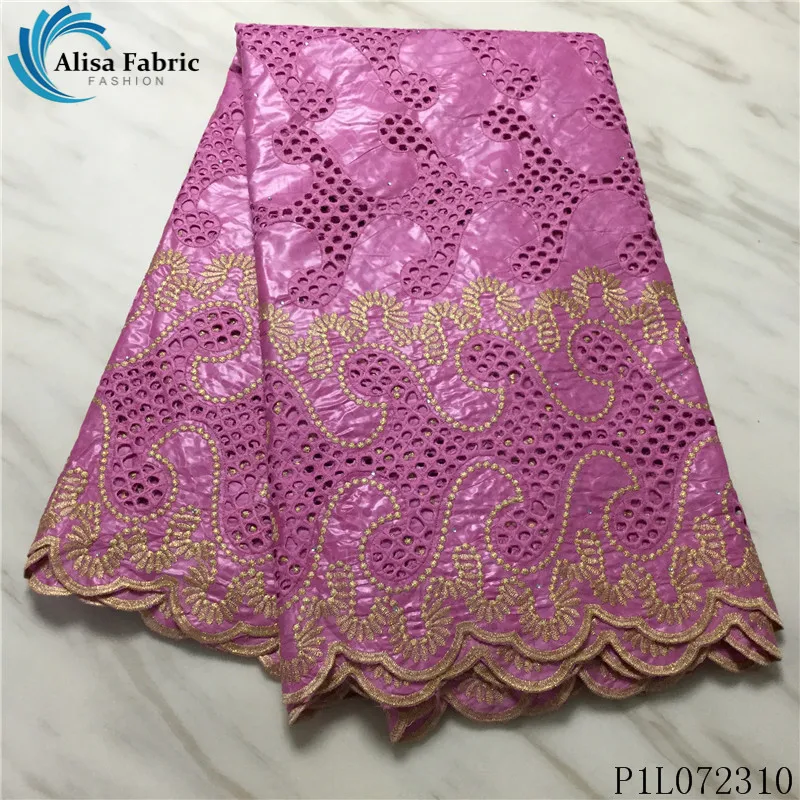 

Alisa green african bazin riche lace embroidery with stones swiss 100% cotton fabric high quality french circular punch design