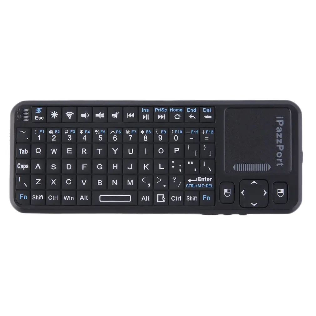 Оригинальная iPazzPort 19s Русская клавиатура 2 4G мини беспроводная Air Mouse с тачпадом