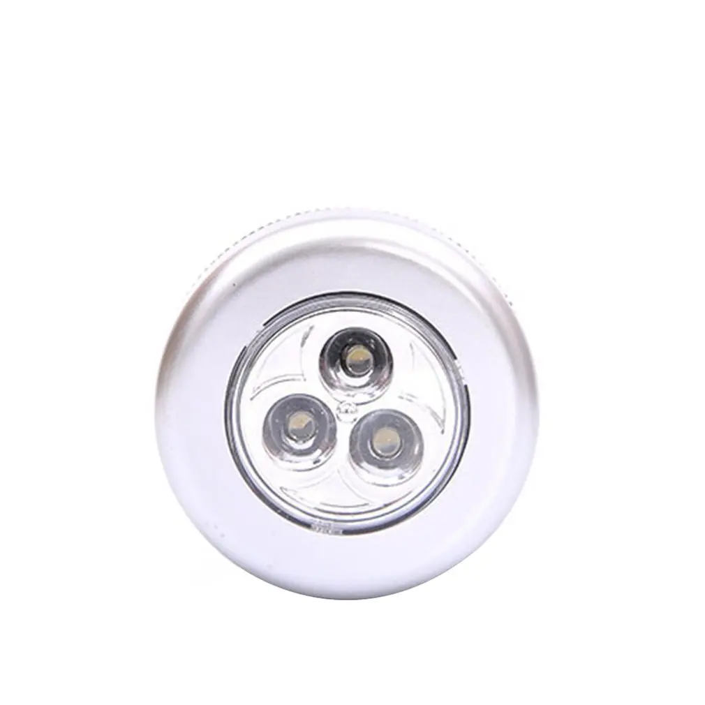 3 светодиодный Серебряный шкаф для шкафа лампа на батарейках беспроводная палка