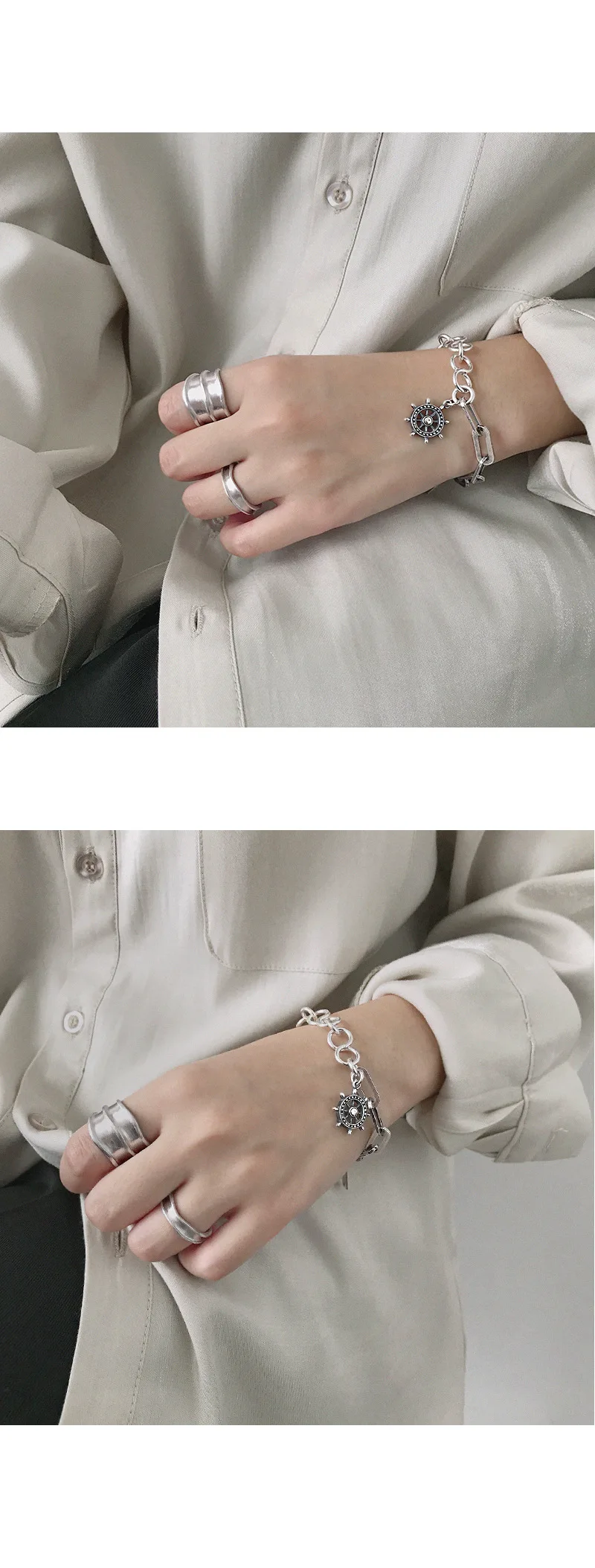 SHANICE INS 925 стерлингового серебра Открытое кольцо кольца на палец для женщин неправильной поверхности матовый рисунок дамы кольцо Модные ювелирные изделия