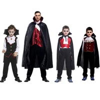 halloween vampire family cosplay costumes kids prince cloak clothes parent child sets cape party masquerade for boys adults girl