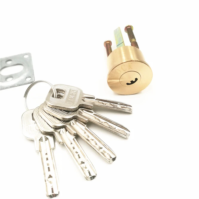 

2PCS Universal type Pure Copper Door Lock Cylinder with 5 Key Rotary Switch for Door Lock Cylinder Replacement Parts Hardware