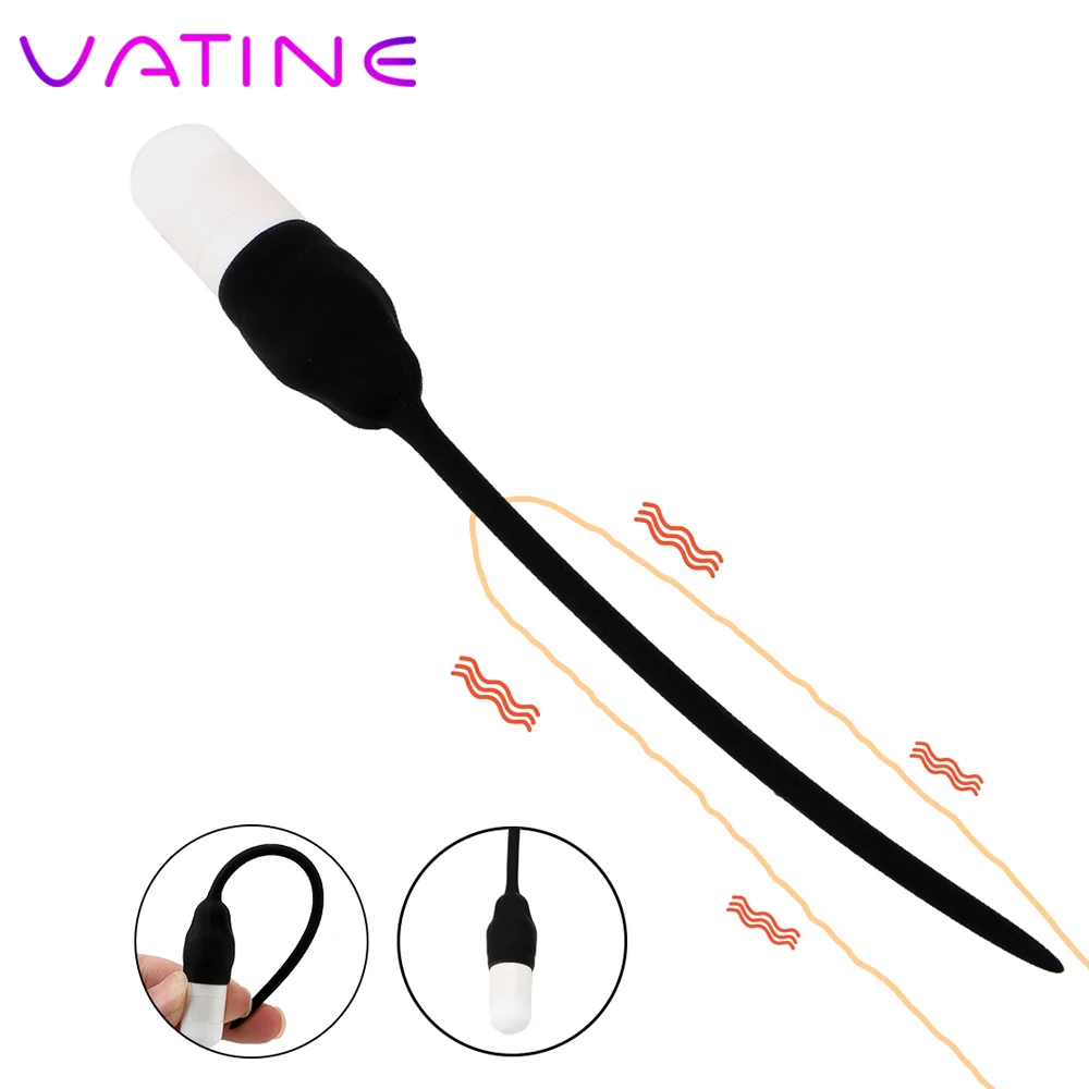Силиконовый вибратор VATINE для пениса уретральные диляторы катетер секс игрушки