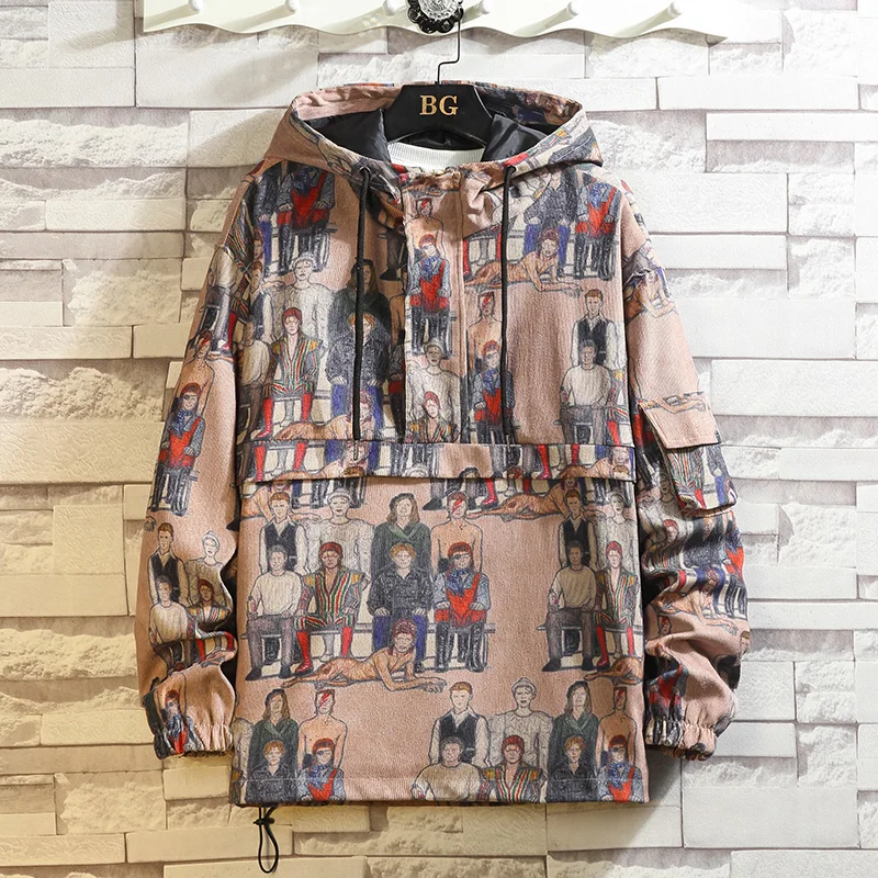 2021 Весна Курточка бомбер Для мужчин лоскутное Камо пуловер s куртки и пальто для