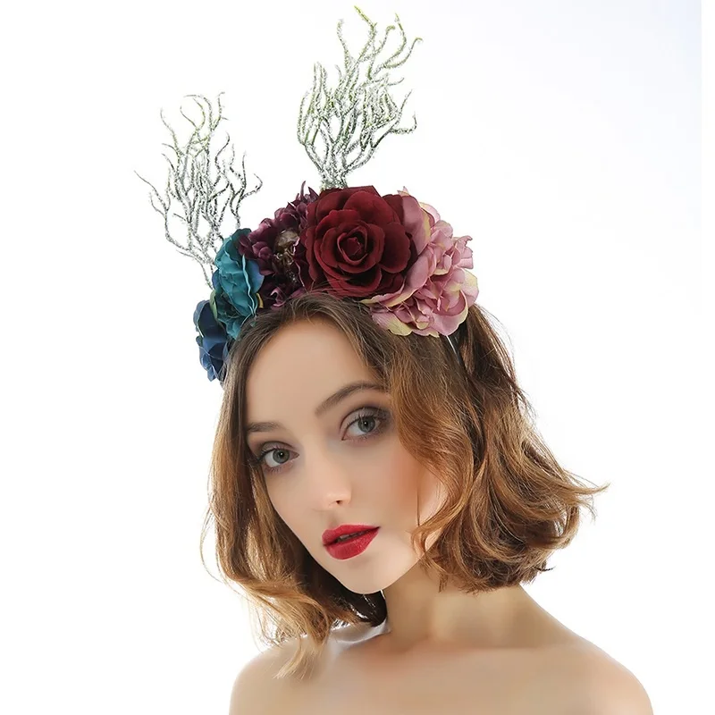 Женский свадебный венок с цветочной короной головная повязка головкой для