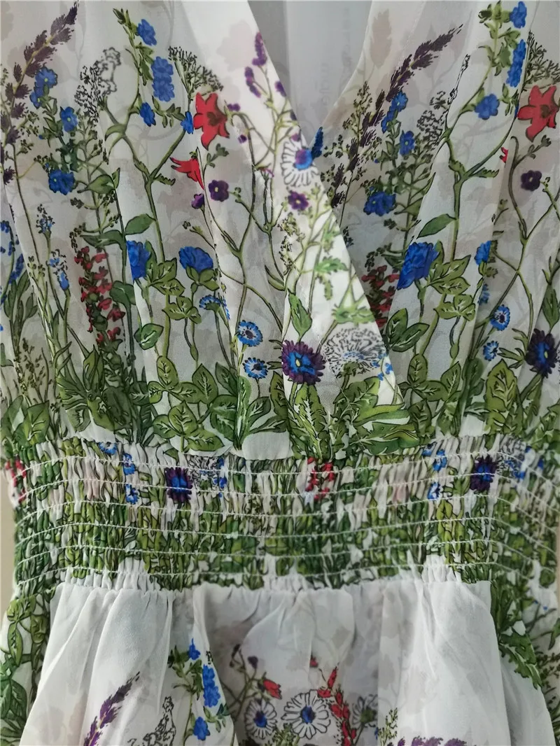 

2020 beach woman dress short sleeve V neck cascading ruffled party elegant maxi dress women