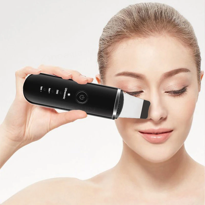 

Ultrasonic Skin Face Scrubber Ion Deep Face Cleaning Machine Dirt Blackhead Remove Peeling Ultrasonico Facial Whitening Lifting