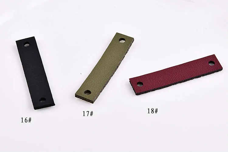 Корейская кожаная прямоугольная лента с двойным отверстием аксессуары для