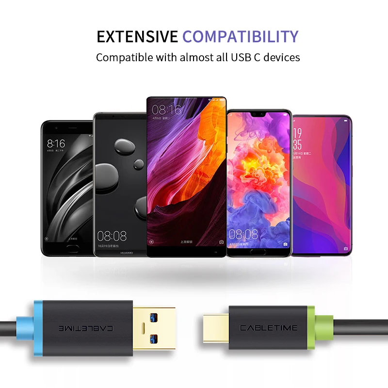Кабель usb type-C USB 3,0 type-C 3,1 кабель для быстрой зарядки и синхронизации данных 3A для samsung Galaxy S9 Note 8 9 huawei ноутбука N039