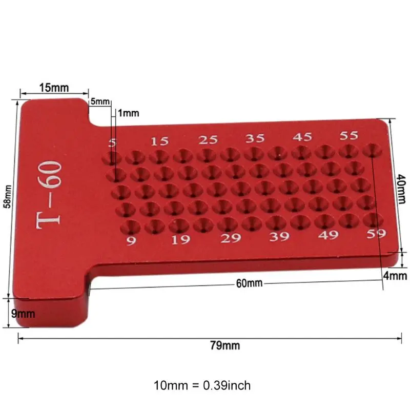 

Woodworking T-square Scribe Aluminum Alloy Ruler Marking Gauge carpenter layout tools metric T-Rule 5-60mm