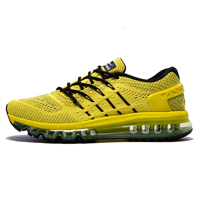 black yellow Onemix Air мужские кроссовки амортизация уникальный дизайн дышащая Спортивная обувь уличные кроссовки мужские zapatos de hombre - Цвет: black yellow