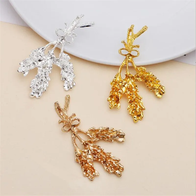 

SIXTY TOWFISH 20 Pieces DIY Jewelry Accessories 32.5*54mm Alloy Ancient Retro Style Materials Leaves Charms