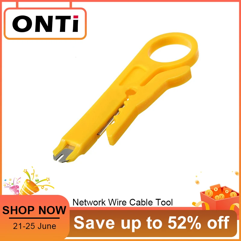 Мини портативный инструмент для зачистки проводов ONTi снятия ударов 110 лезвие