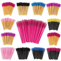 100pcslot colorful disposable eyelashes mascara wands eye lash brush makeup applicators kit wand brushes eyelash comb