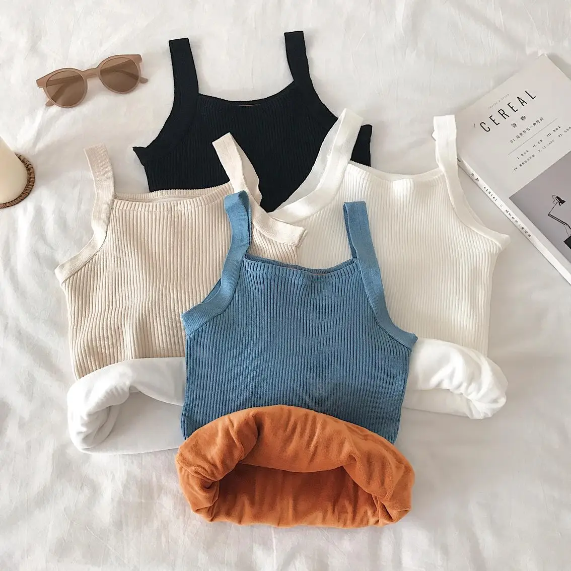 

Размера плюс нижнее белье для бюстгальтера с добавлением шерстяного жилета на поясе с толстой теплой внутренней облегающей вязкой без подк...