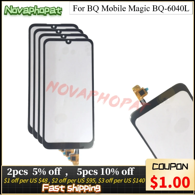 Novaphopat оригинальный черный сенсор для BQ Mobile Magic 6040L сенсорный экран дигитайзер
