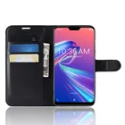 Чехол ASUS631 для Asus Zenfone Max Pro M2 ZB631KL, чехол-кошелек, стильный откидной Чехол-книжка для карт, кожаный защитный черный ZB 631 KL X01BDA