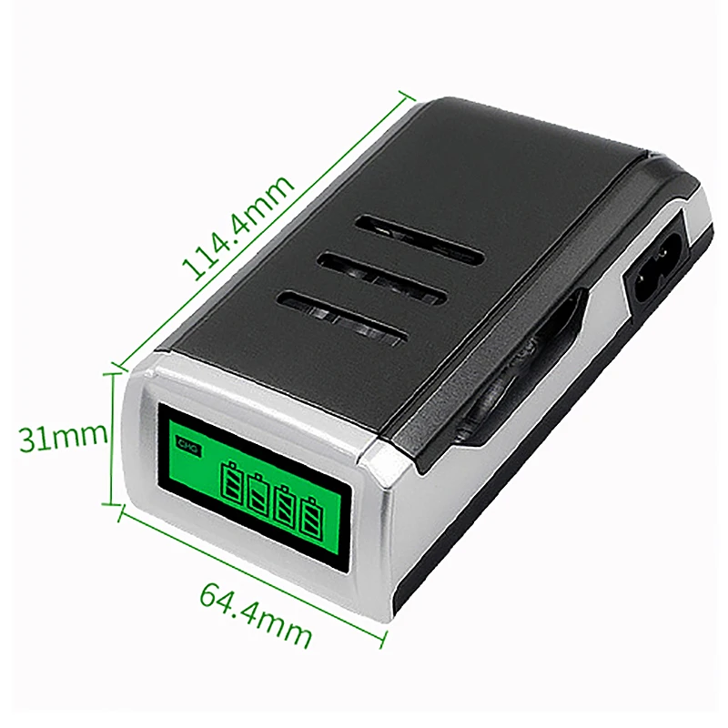 Зарядное устройство универсальное 4 слота ЖК-дисплей умное интеллектуальное