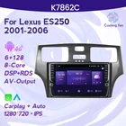 Автомобильное радио, видео плеер NaviFly K7862C, 6G, 128G, Carplay, DSP, Android 10, GPS, для Lexus ES300 ES 300, ES330, XV30, ES 330, 2001 - 2006