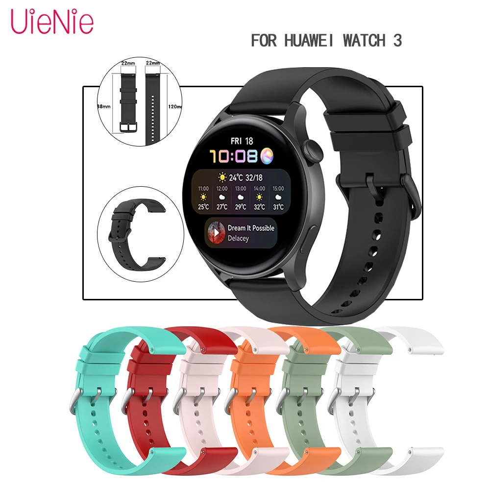 

Silicone 22MM Wristbands For Samsung Galaxy Watch 46mm Gear S3 Classic/Frontier Galaxy Watch 3 45mm Bracelet For Huawei Watch 3