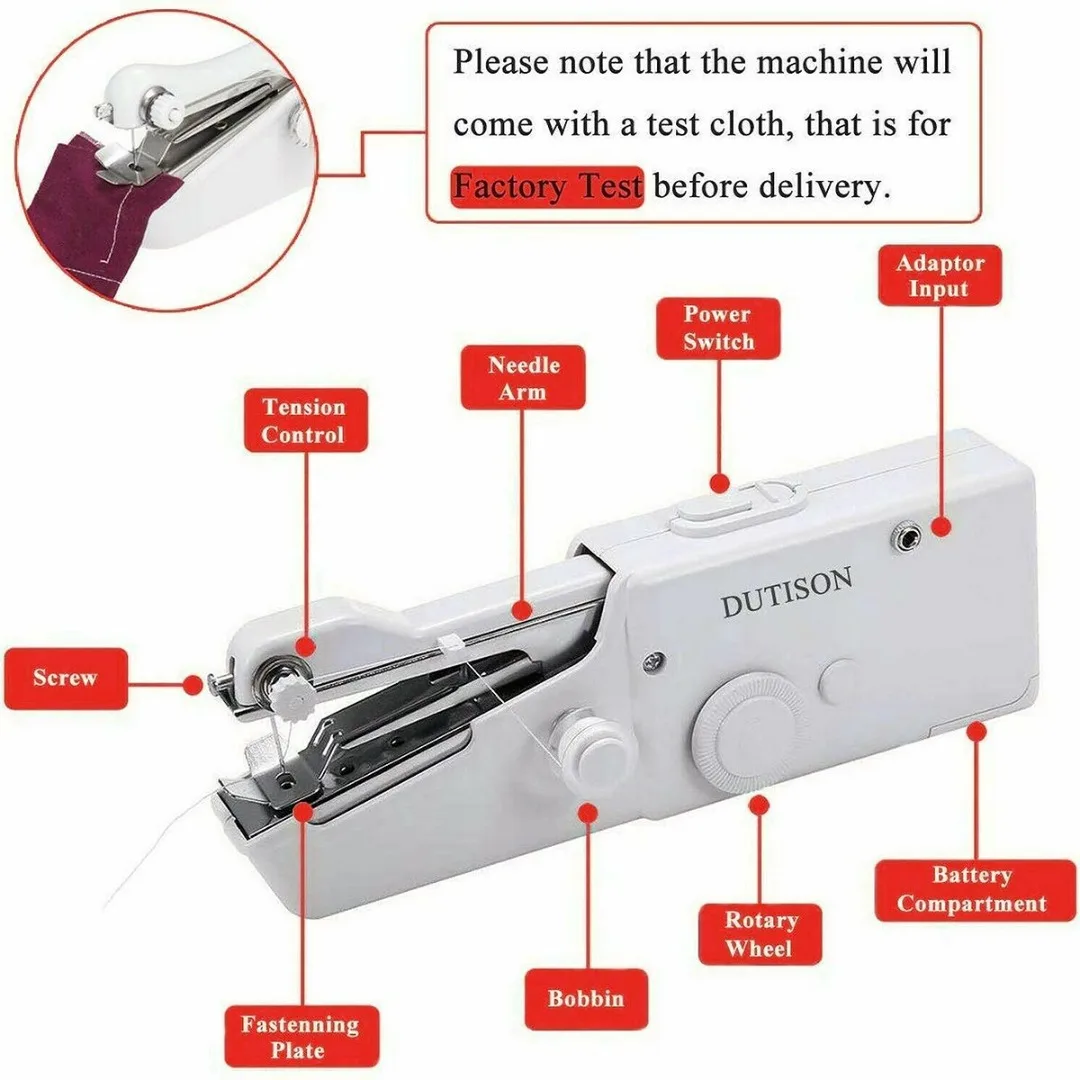 Домашняя дорожная портативная ручная мини-швейная машина для ткани с одним
