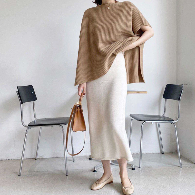 

НОВЫЙ свободный свитер без рукавов весна осень женский жилет свитера вязаный жилет джокер вязаный жилет шерсть оверсайз пуловер для девоче...