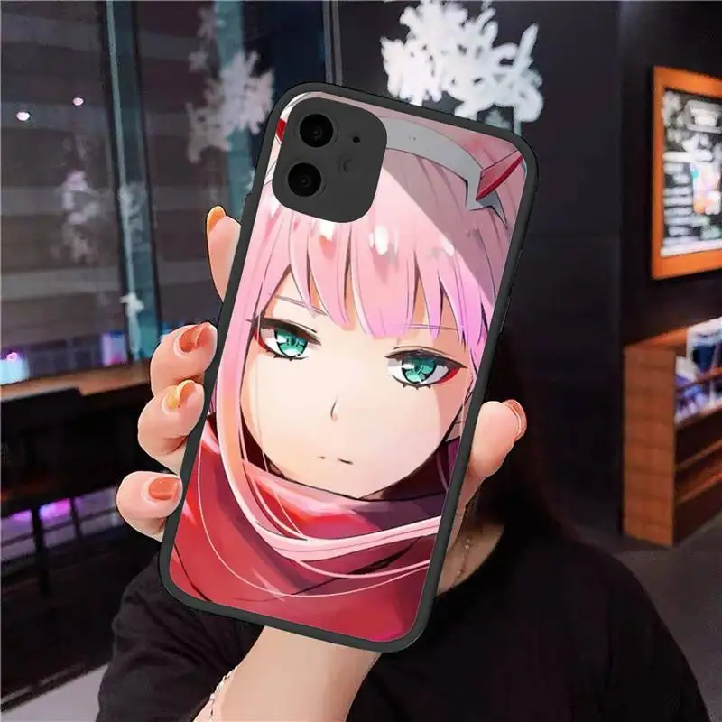 

Zero Two Darling in the FranXX Anime Hard Phone Case For iphone 12 11 8 7 plus mini x xs xr pro max matte transparent cover