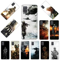 power army soldier silicone soft phone case for samsung a72 a52 a22 a42 a41 a51 a71 a10 a20 a11 a21 a31 s a30 a40 a50 a70 cover